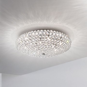 Ideal Lux - LED Crystal ceiling light KING 5xG9/3W/230V d. 38 cm shiny chrome