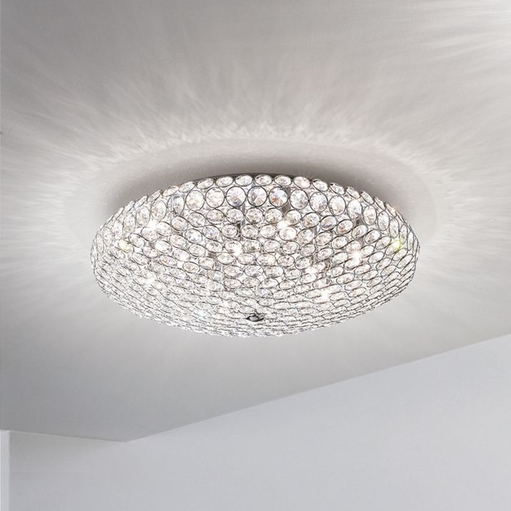 Ideal Lux - LED Crystal ceiling light KING 5xG9/3W/230V d. 38 cm shiny chrome