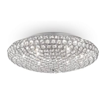 Ideal Lux - LED Crystal ceiling light KING 9xG9/3W/230V d. 53,5 cm shiny chrome