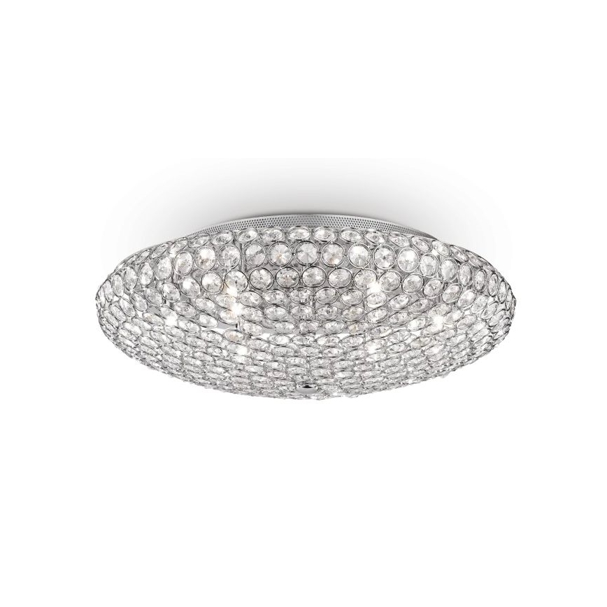 Ideal Lux - LED Crystal ceiling light KING 9xG9/3W/230V d. 53,5 cm shiny chrome