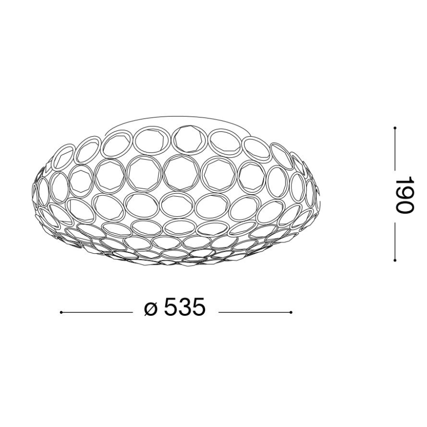 Ideal Lux - LED Crystal ceiling light KING 9xG9/3W/230V d. 53,5 cm shiny chrome
