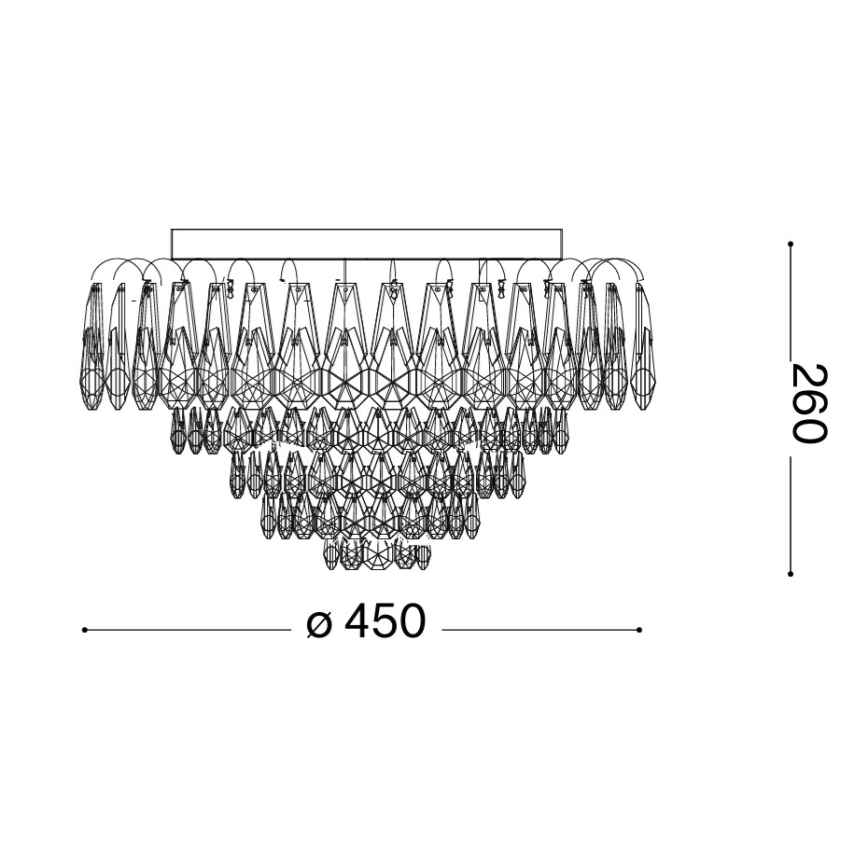 Ideal Lux - LED Crystal ceiling light MAGNOLIA 7xG9/3W/230V
