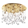 Ideal Lux - LED Crystal ceiling light MOONLIGHT 12xG9/3W/230V pr.60 cm gold