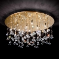 Ideal Lux - LED Crystal ceiling light MOONLIGHT 15xG9/3W/230V d. 80 cm gold