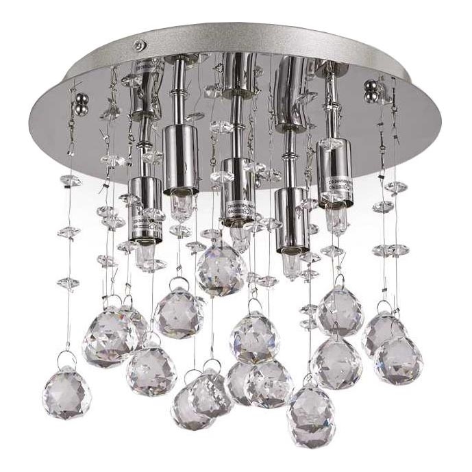 Ideal Lux - LED Crystal ceiling light MOONLIGHT 5xG9/3W/230V d. 26 cm shiny chrome