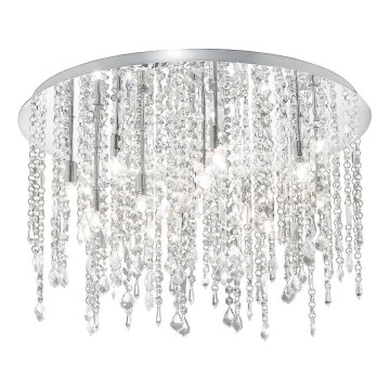 Ideal Lux - LED Crystal ceiling light ROYAL 12xG9/3W/230V d. 60 cm shiny chrome