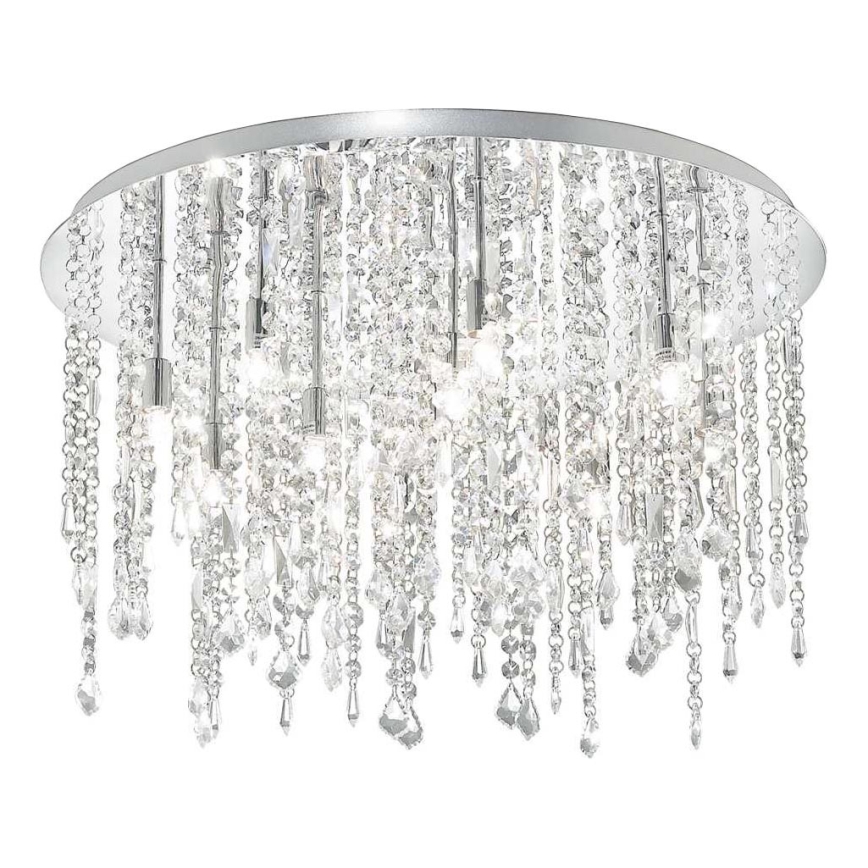 Ideal Lux - LED Crystal ceiling light ROYAL 12xG9/3W/230V d. 60 cm shiny chrome