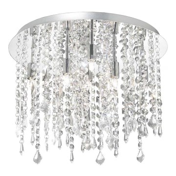 Ideal Lux - LED Crystal ceiling light ROYAL 8xG9/3W/230V d. 40 cm shiny chrome