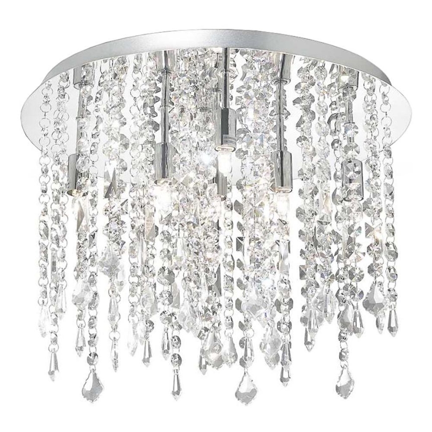 Ideal Lux - LED Crystal ceiling light ROYAL 8xG9/3W/230V d. 40 cm shiny chrome