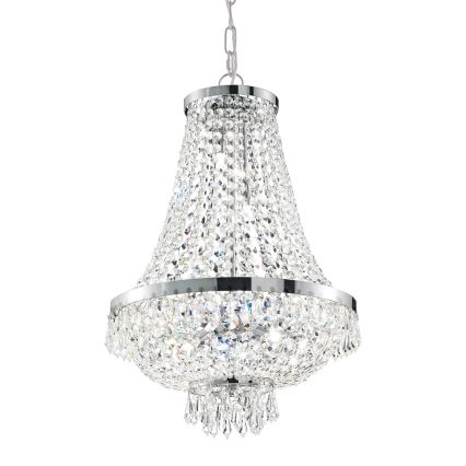 Ideal Lux - LED Crystal chandelier on a chain CAESAR 12xG9/3W/230V d. 55 cm shiny chrome