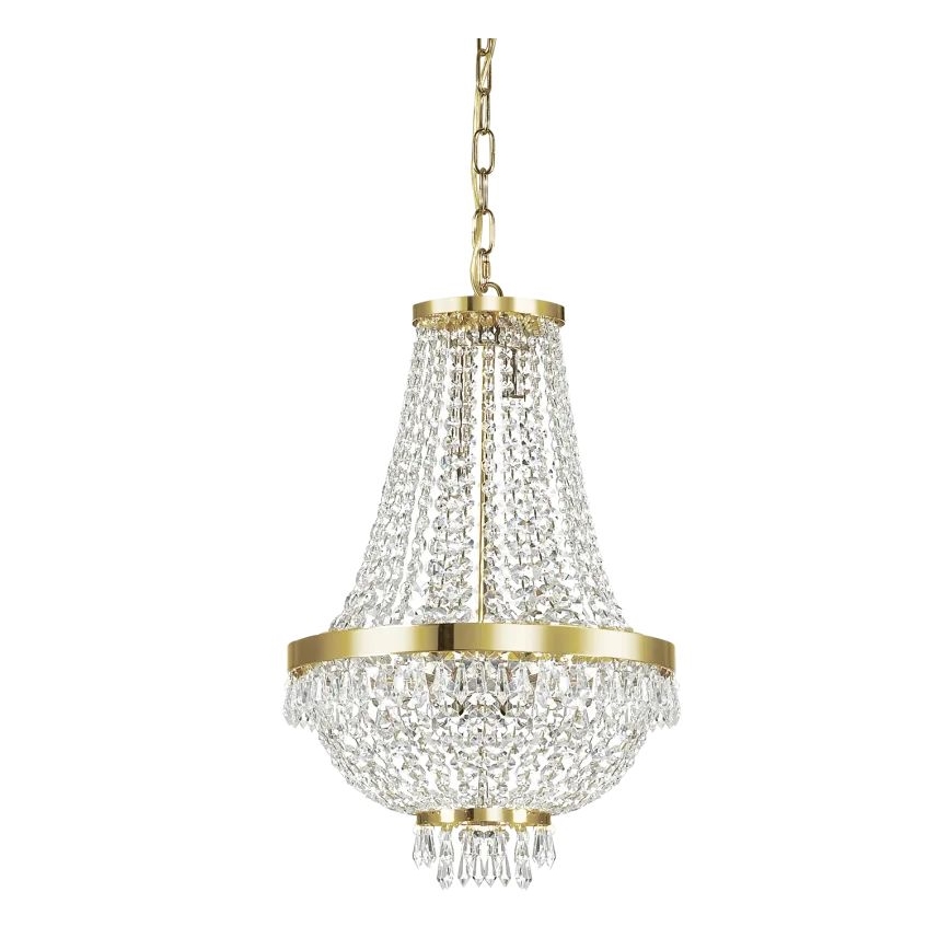 Ideal Lux - LED Crystal chandelier on a chain CAESAR 6xG9/3W/230V d. 38 cm gold