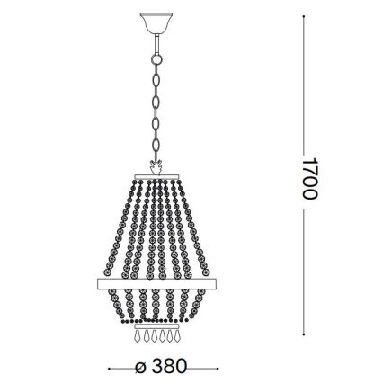 Ideal Lux - LED Crystal chandelier on a chain CAESAR 6xG9/3W/230V d. 38 cm gold