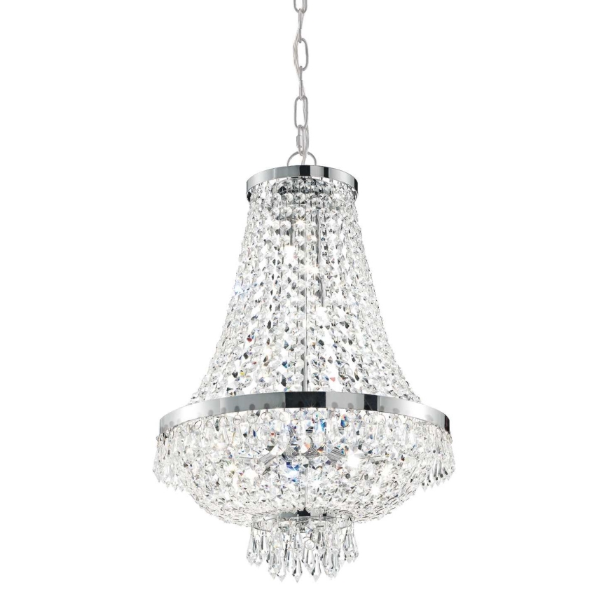 Ideal Lux - LED Crystal chandelier on a chain CAESAR 9xG9/3W/230V d. 45 cm shiny chrome