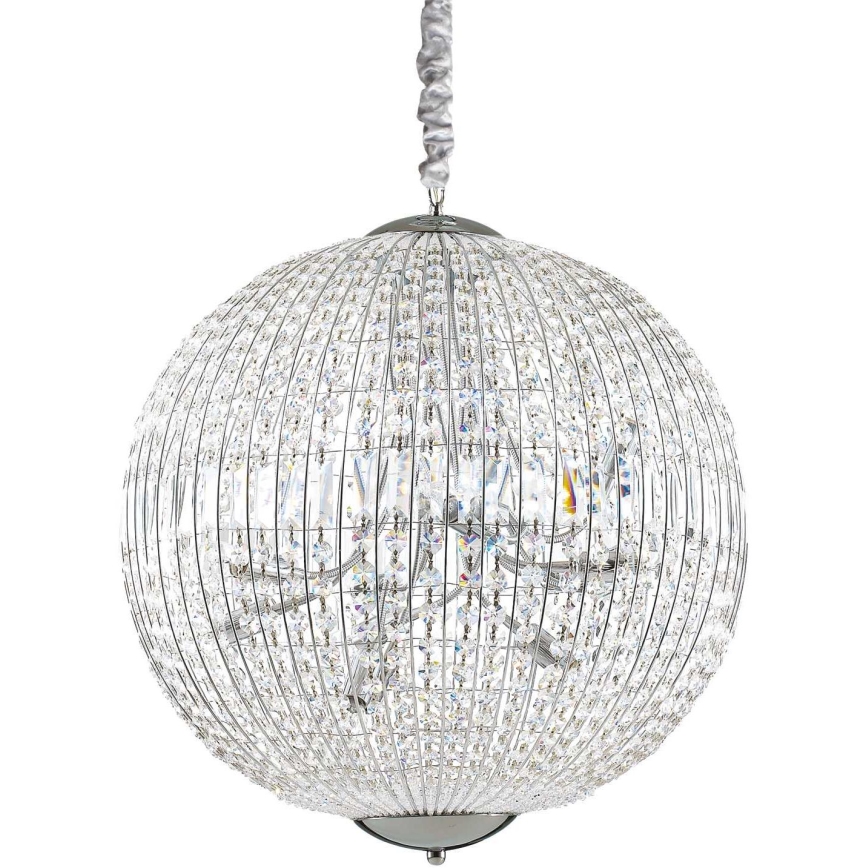 Ideal Lux - LED Crystal chandelier on a chain LUXOR 12xG9/3W/230V d. 60 cm clear
