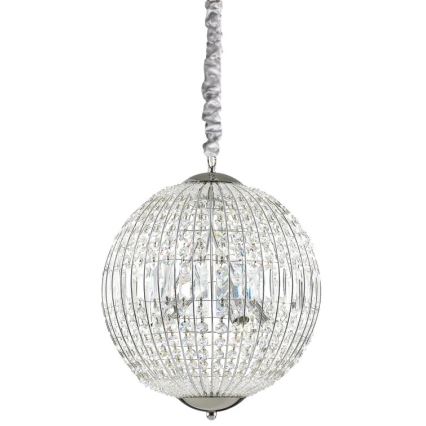 Ideal Lux - LED Crystal chandelier on a chain LUXOR 6xG9/3W/230V d. 40 cm clear