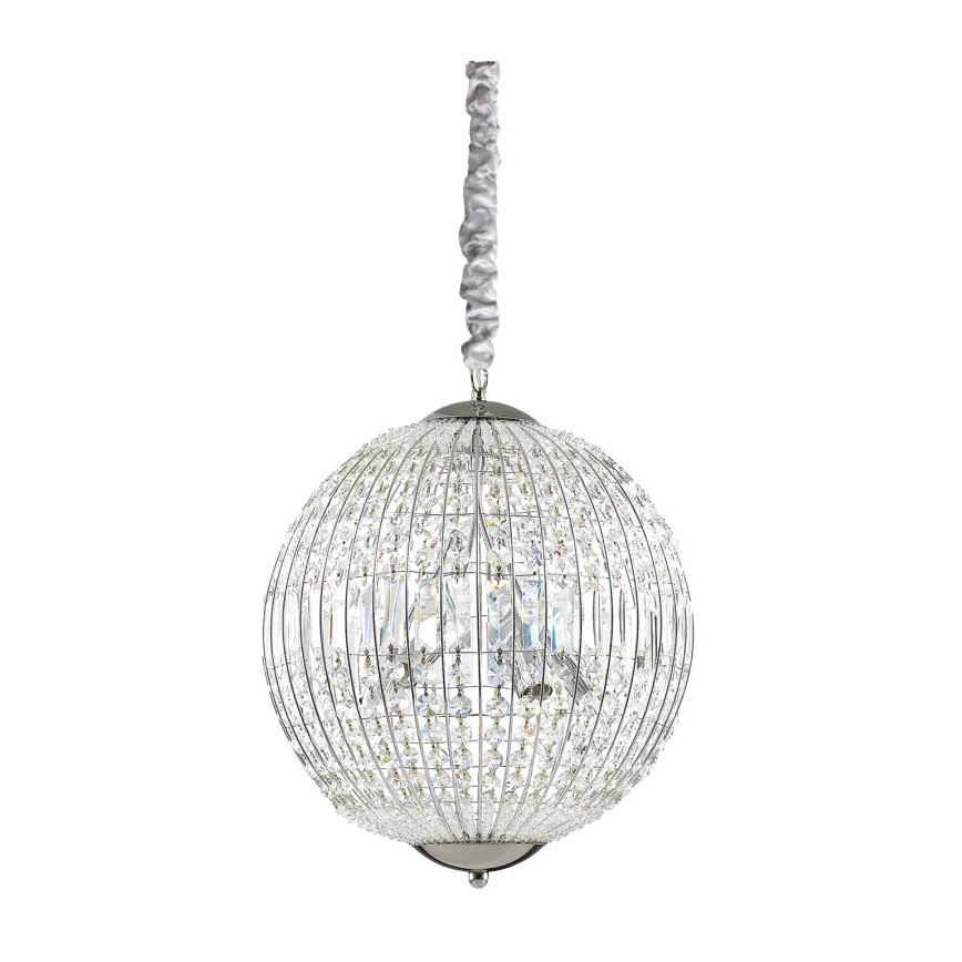 Ideal Lux - LED Crystal chandelier on a chain LUXOR 6xG9/3W/230V d. 40 cm clear