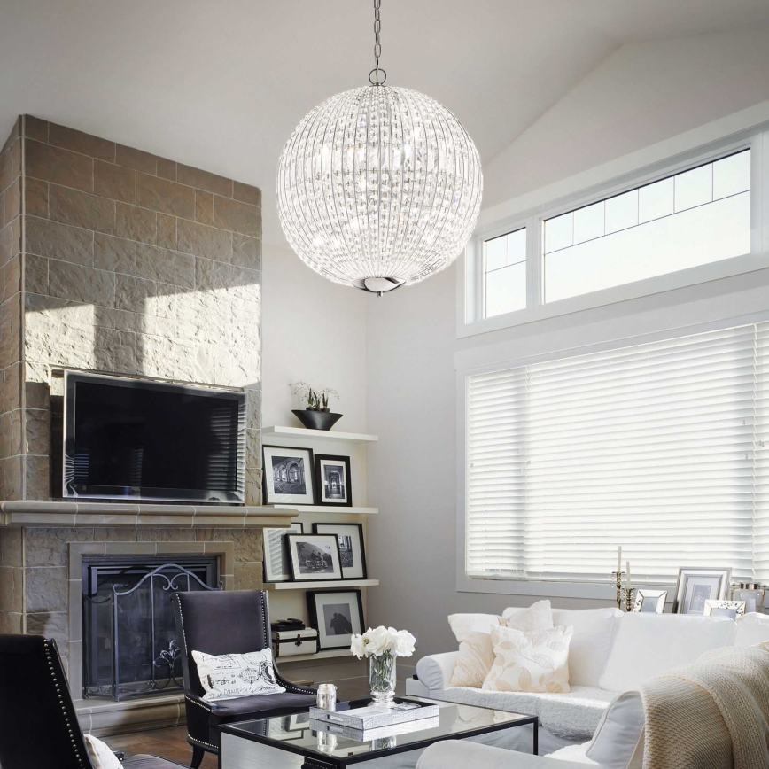 Ideal Lux - LED Crystal chandelier on a chain LUXOR 8xG9/3W/230V d. 50 cm clear