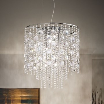 Ideal Lux - LED Crystal chandelier on a string EVASIONE 10xG9/3W/230V d. 51 cm shiny chrome