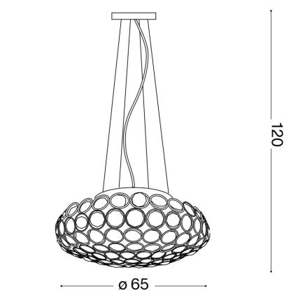 Ideal Lux - LED Crystal chandelier on a string KING 12xG9/3W/230V d. 65 cm shiny chrome