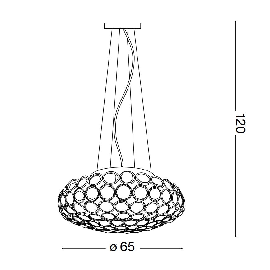 Ideal Lux - LED Crystal chandelier on a string KING 12xG9/3W/230V d. 65 cm shiny chrome