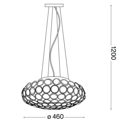 Ideal Lux - LED Crystal chandelier on a string KING 7xG9/3W/230V d. 46 cm shiny chrome