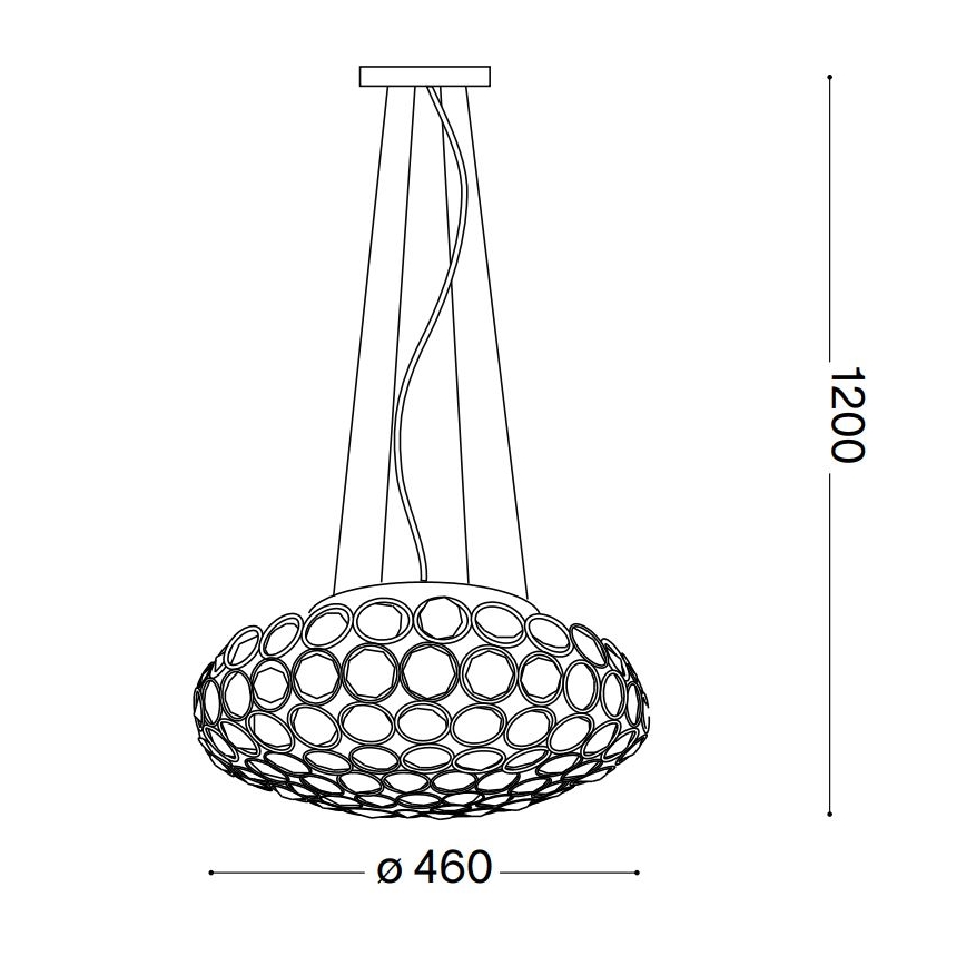 Ideal Lux - LED Crystal chandelier on a string KING 7xG9/3W/230V d. 46 cm shiny chrome