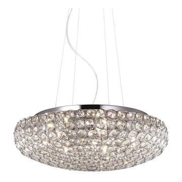 Ideal Lux - LED Crystal chandelier on a string KING 7xG9/3W/230V d. 46 cm shiny chrome