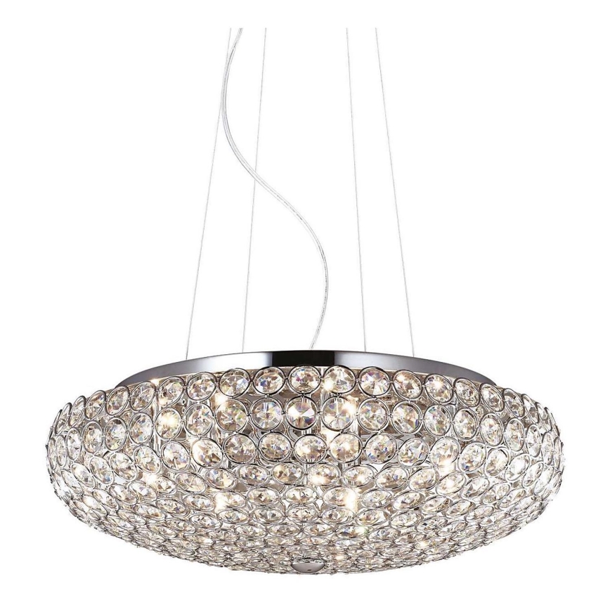 Ideal Lux - LED Crystal chandelier on a string KING 7xG9/3W/230V d. 46 cm shiny chrome
