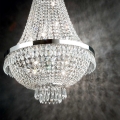Ideal Lux - LED crystal chandelier on chain CAESAR 9xG9/3W/230V Ø 45 cm polished chrome