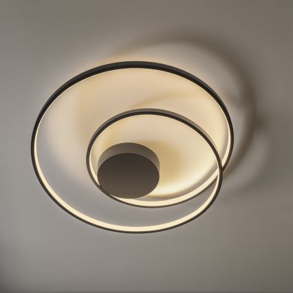 Ideal Lux - LED Dimmable ceiling light OZ LED/48W/230V d. 60 cm CRI 90 black