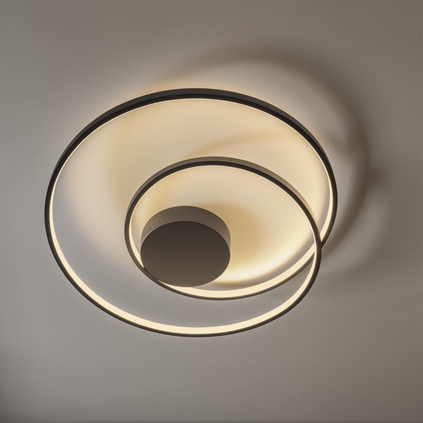 Ideal Lux - LED Dimmable ceiling light OZ LED/48W/230V d. 60 cm CRI 90 black