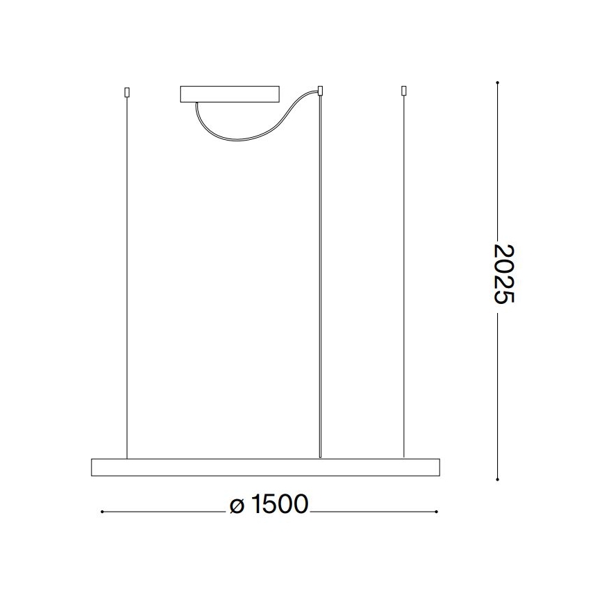 Ideal Lux - LED Dimmable chandelier on a string ORACLE SLIM LED/83W/230V 4000K d. 150 cm CRI 90 white
