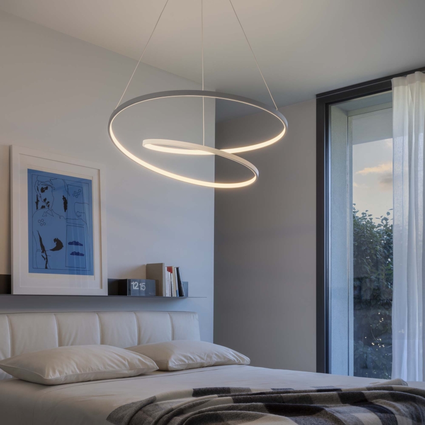 Ideal Lux - LED Dimmable Pendant Light on Cable OZ LED/48W/230V Ø 60 cm CRI 90 white