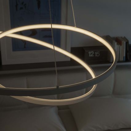 Ideal Lux - LED Dimmable Pendant Light on Cable OZ LED/48W/230V Ø 60 cm CRI 90 white