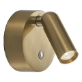 Ideal Lux - LED Dimmable Rechargeable Touch Wall-Mounted Spotlight BEAN LED/3W/5V CRI 95 Brass