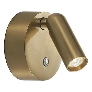 Ideal Lux - LED Dimmable Rechargeable Touch Wall-Mounted Spotlight BEAN LED/3W/5V CRI 95 Brass