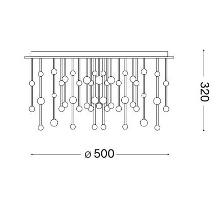 Ideal Lux - LED Dimmable surface-mounted chandelier ARMONY LED/48W/230V CRI 90 d. 50 cm white