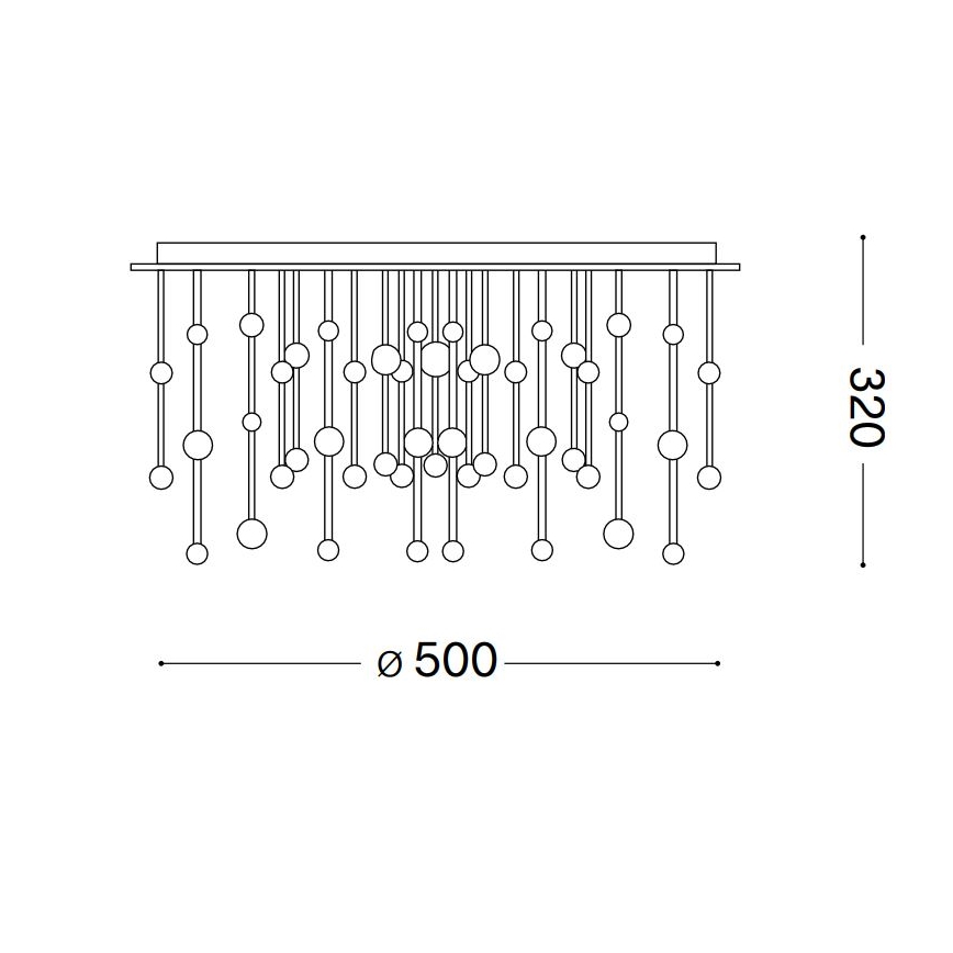 Ideal Lux - LED Dimmable surface-mounted chandelier ARMONY LED/48W/230V CRI 90 d. 50 cm white