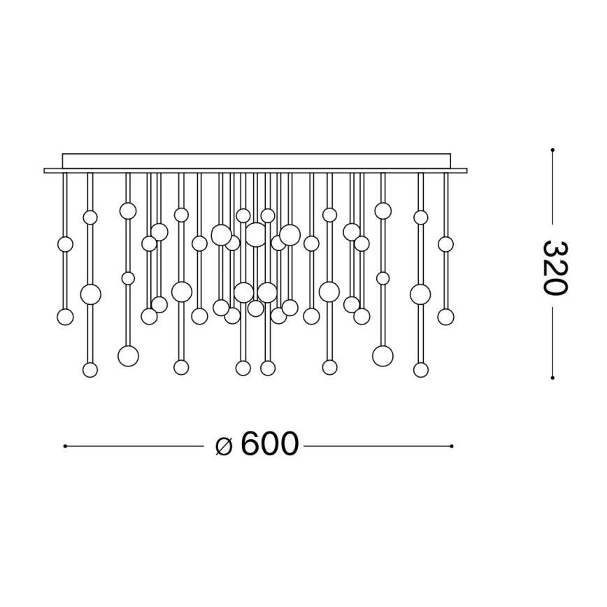 Ideal Lux - LED Dimmable surface-mounted chandelier ARMONY LED/56W/230V CRI 90 d. 60 cm white