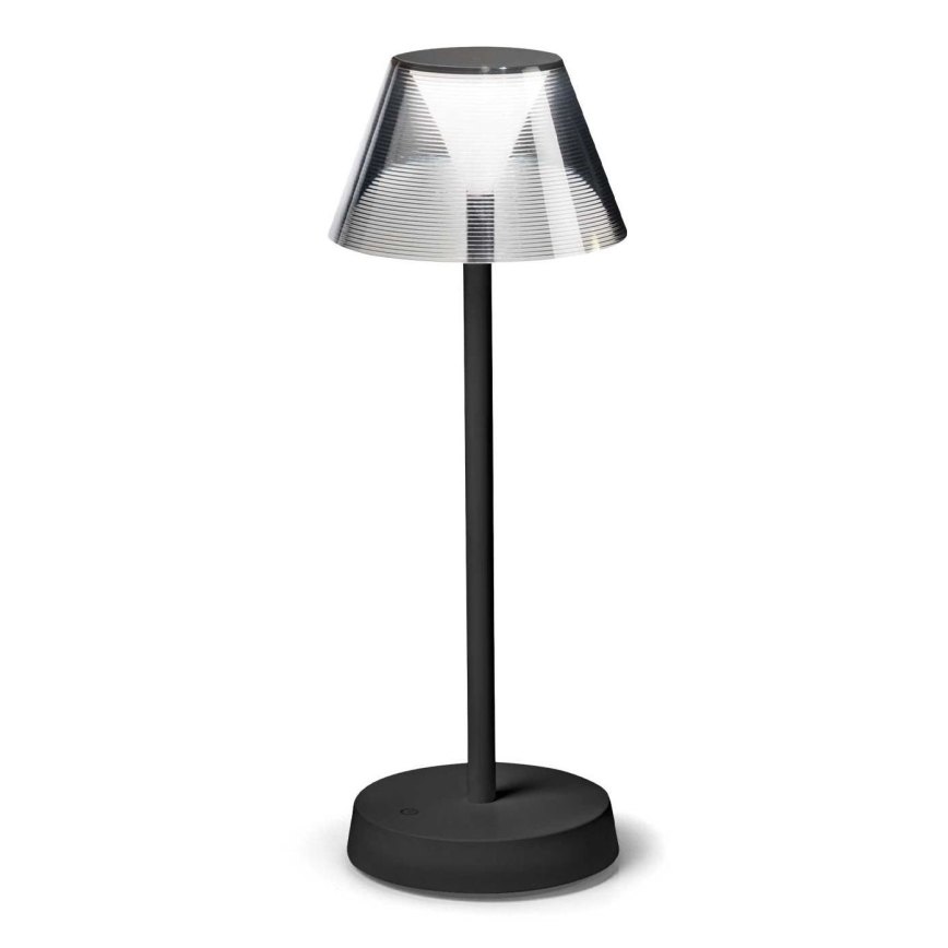 Ideal Lux - LED Dimmable touch lamp LOLITA LED/2,8W/5V 2200 mAh IP54 black