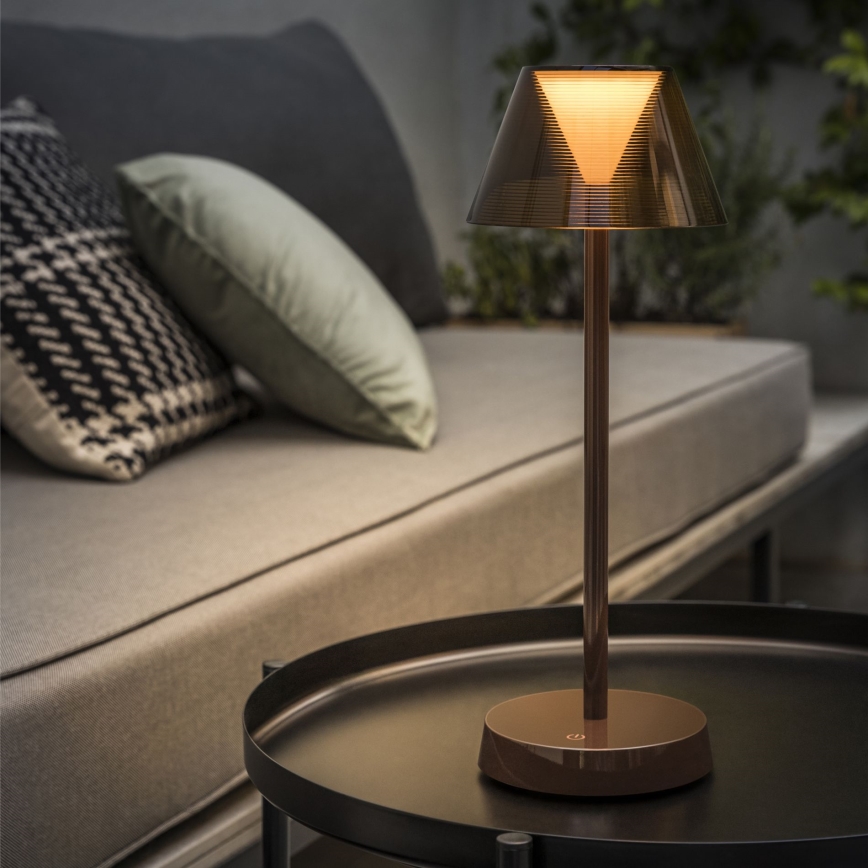 Ideal Lux - LED Dimmable touch lamp LOLITA LED/2,8W/5V IP54 brown