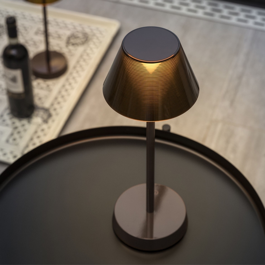 Ideal Lux - LED Dimmable touch lamp LOLITA LED/2,8W/5V IP54 brown