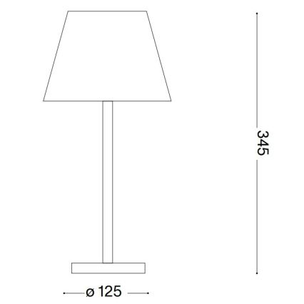 Ideal Lux - LED Dimmable touch lamp LOLITA LED/2,8W/5V 2200 mAh IP54 brown