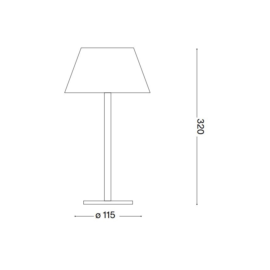 Ideal Lux - LED Dimmable touch outdoor lamp PURE LED/1,5W/3,7V 2200 mAh CRI 90 IP54 black