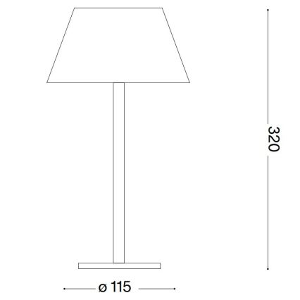 Ideal Lux - LED Dimmable touch outdoor lamp PURE LED/1,5W/3,7V CRI 90 IP54 brown