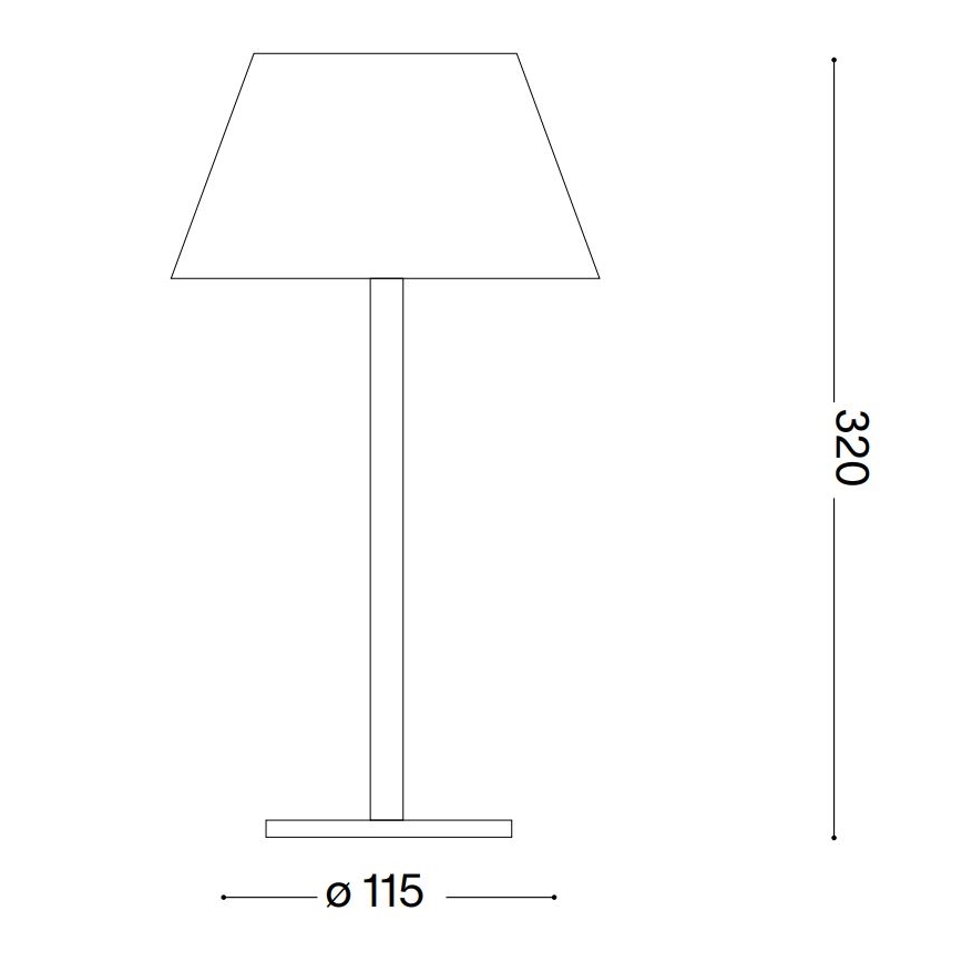 Ideal Lux - LED Dimmable touch outdoor lamp PURE LED/1,5W/3,7V CRI 90 IP54 brown