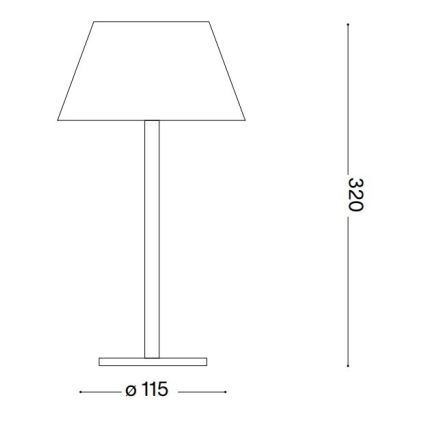 Ideal Lux - LED Dimmable touch outdoor lamp PURE LED/1,5W/3,7V 2200 mAh CRI 90 IP54 brown