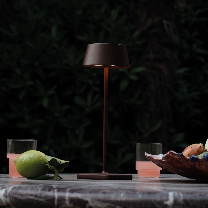Ideal Lux - LED Dimmable touch outdoor lamp PURE LED/1,5W/3,7V CRI 90 IP54 brown