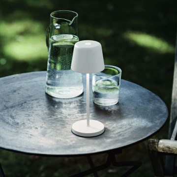 Ideal Lux - LED Dimmable touch outdoor table lamp CUTE LED/2,5W/3,7V USB 2200-2700K IP65 white