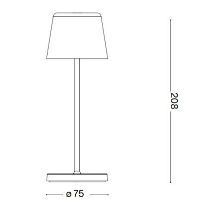 Ideal Lux - LED Dimmable touch outdoor table lamp CUTE LED/2,5W/3,7V USB 2200-2700K IP65 black